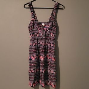 Zipper Front Mini Dress